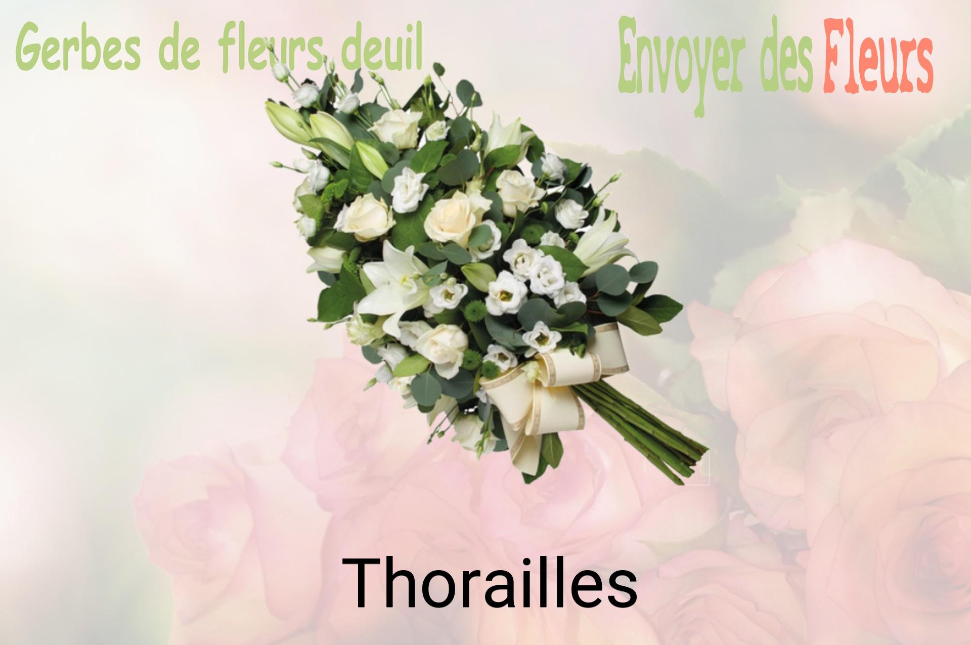 Gerbe de fleurs de deuil livrée à Thorailles